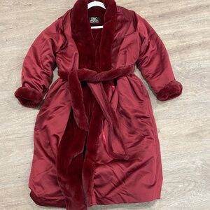 Minky Couture Red Plush Robe size XS